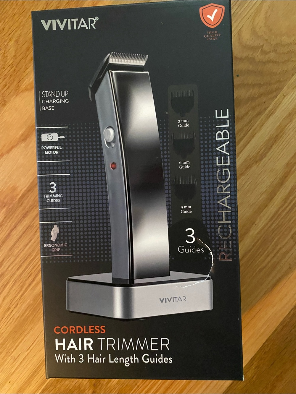 Vivitar Cordless Hair Trimmer with 3 Hair Guides